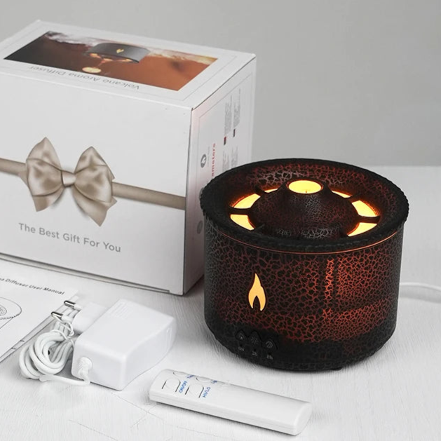 Vulkan-Flammen Aroma Diffuser – Magischer Dampfzauberer für entspannte Vibes!