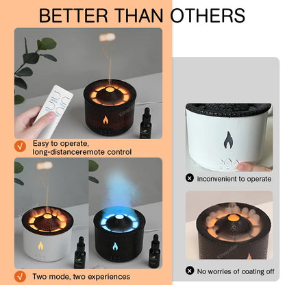 Vulkan-Flammen Aroma Diffuser – Magischer Dampfzauberer für entspannte Vibes!